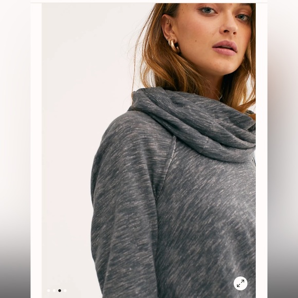 Free People Beach Cocoon Cowl Neck Pullover, 100% Cotton - Picture 3 of 9